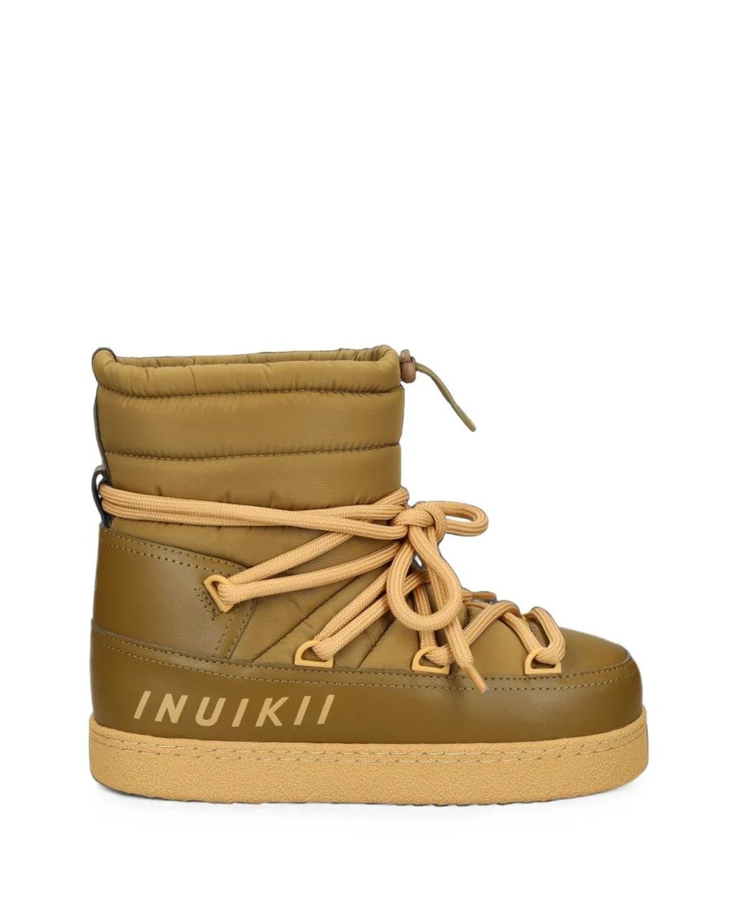 Inuikii Natural Quilted Lace-Up Boots