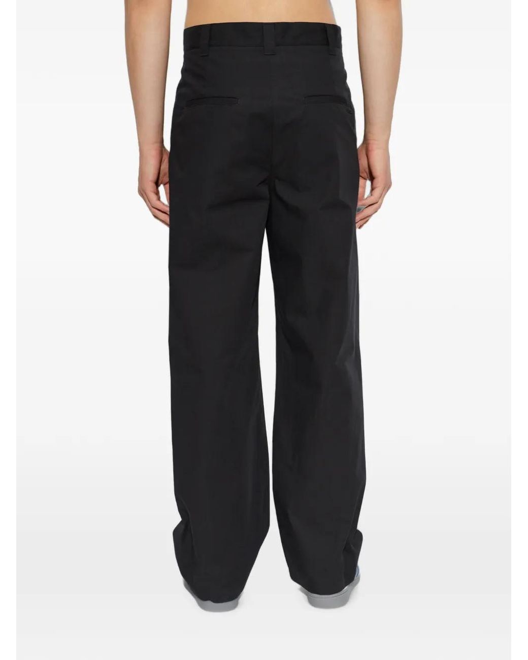 A.P.C. Black Loose Pleated Trousers for men