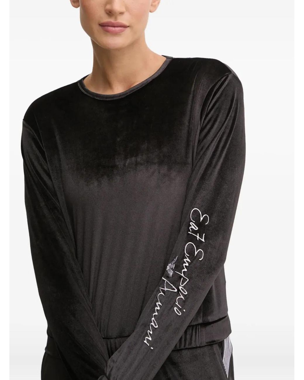 Top De Manga Larga EA7 de color Black