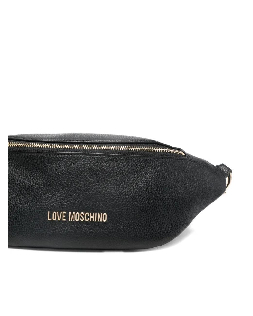 Love Moschino Black Sac Banane À Fermeture Zippée