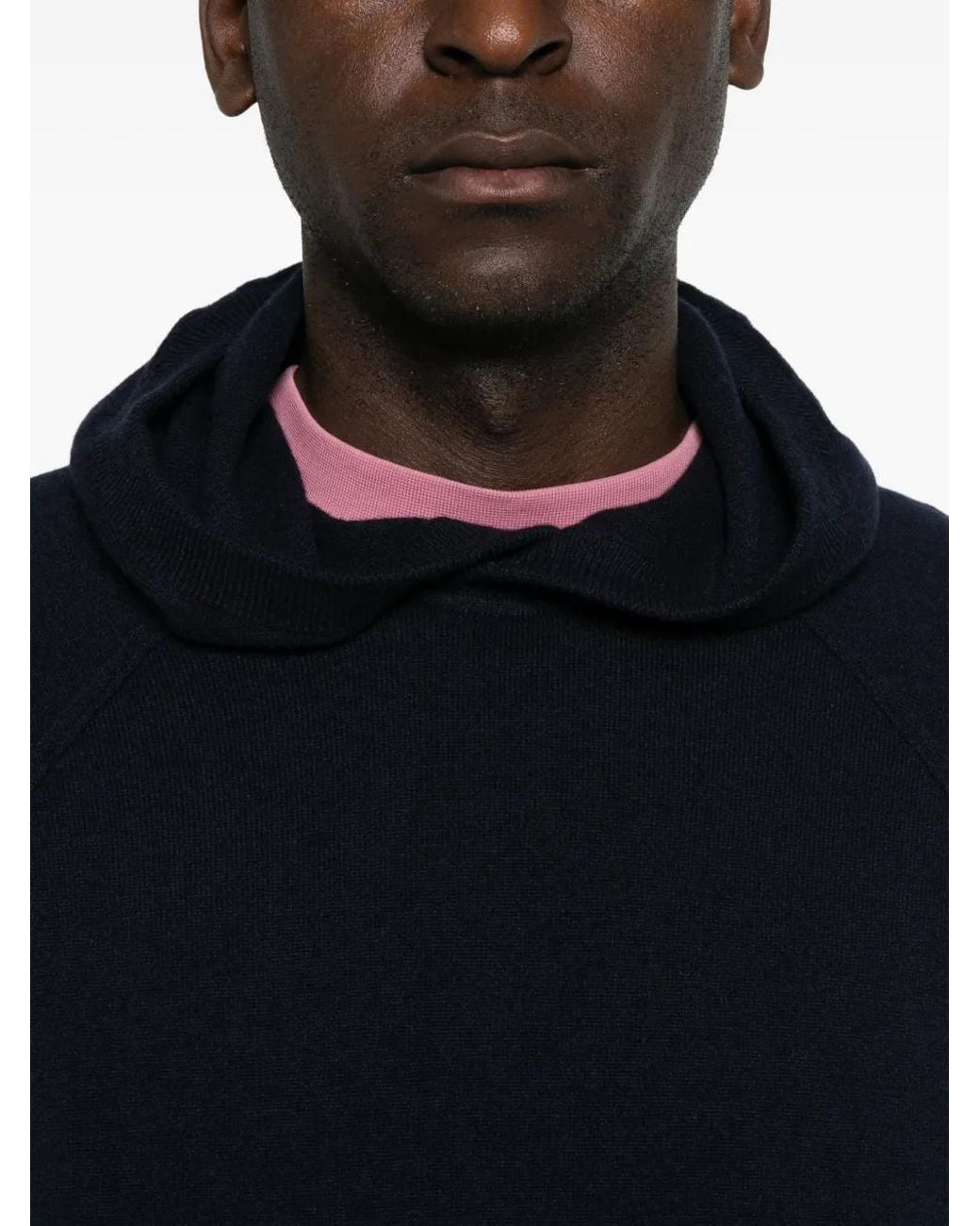 Malo Blue Raglan-Sleeve Hoodie for men