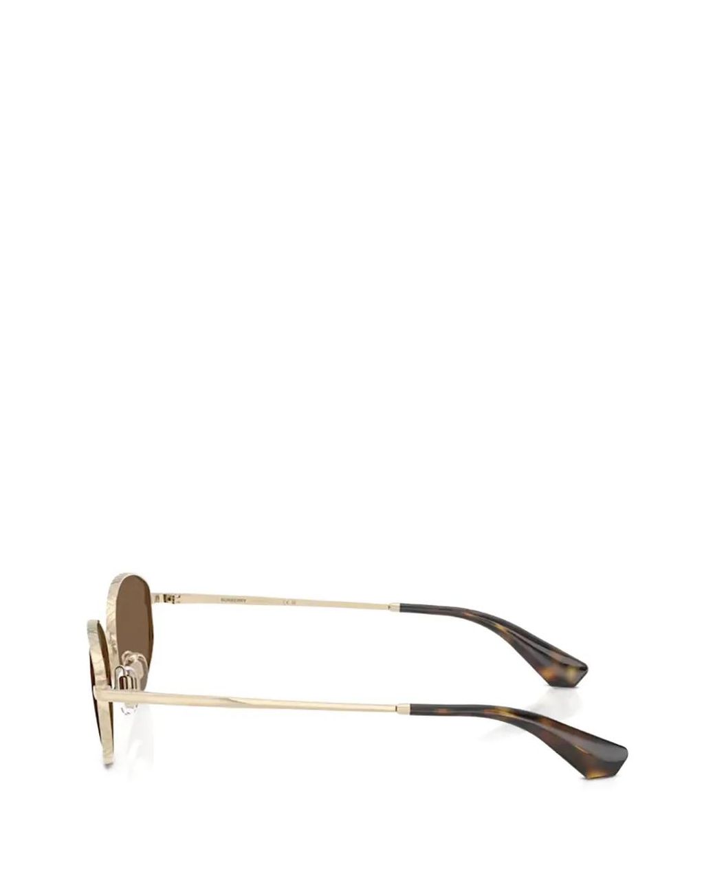 Burberry Metallic Oval-Frame Sunglasses