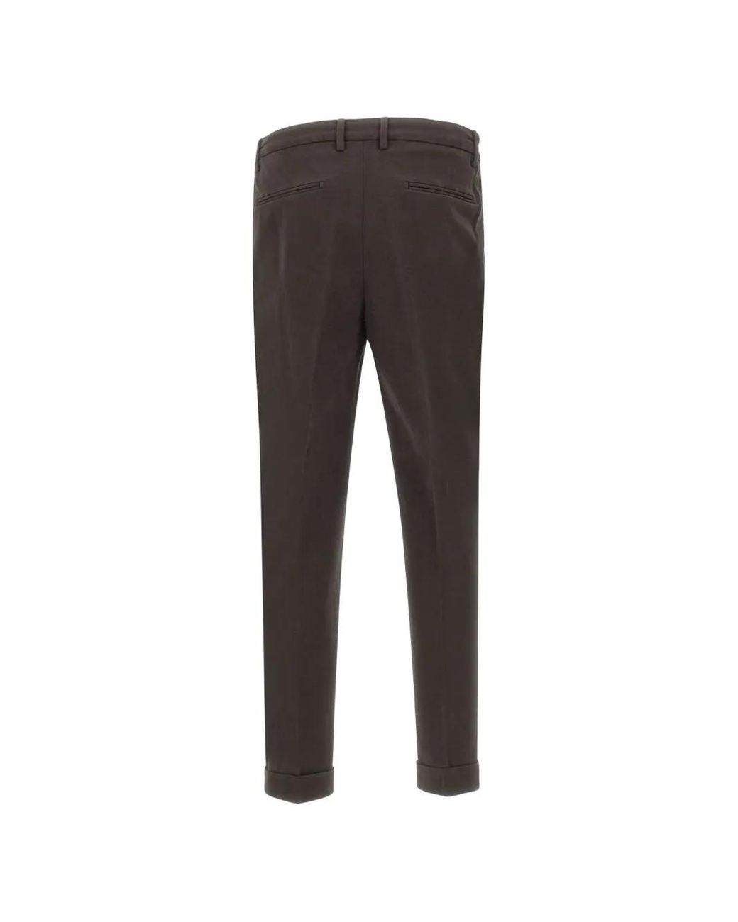 Devore Gray Pleated Cuffed Trousers for men