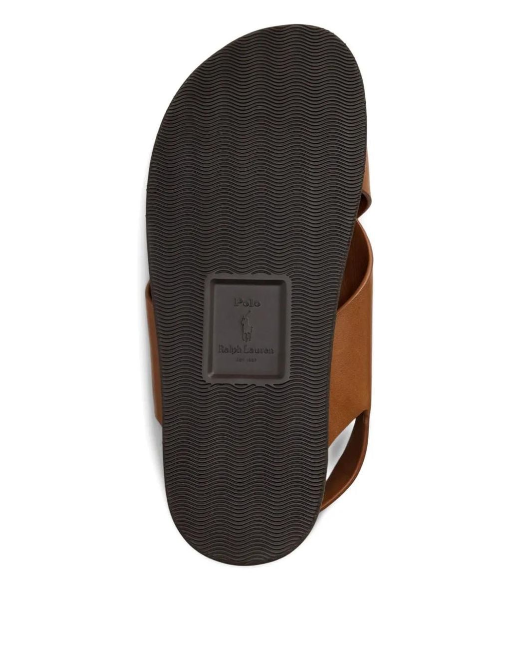 Polo Ralph Lauren Zane Leather Sandals in Brown for Men | Lyst