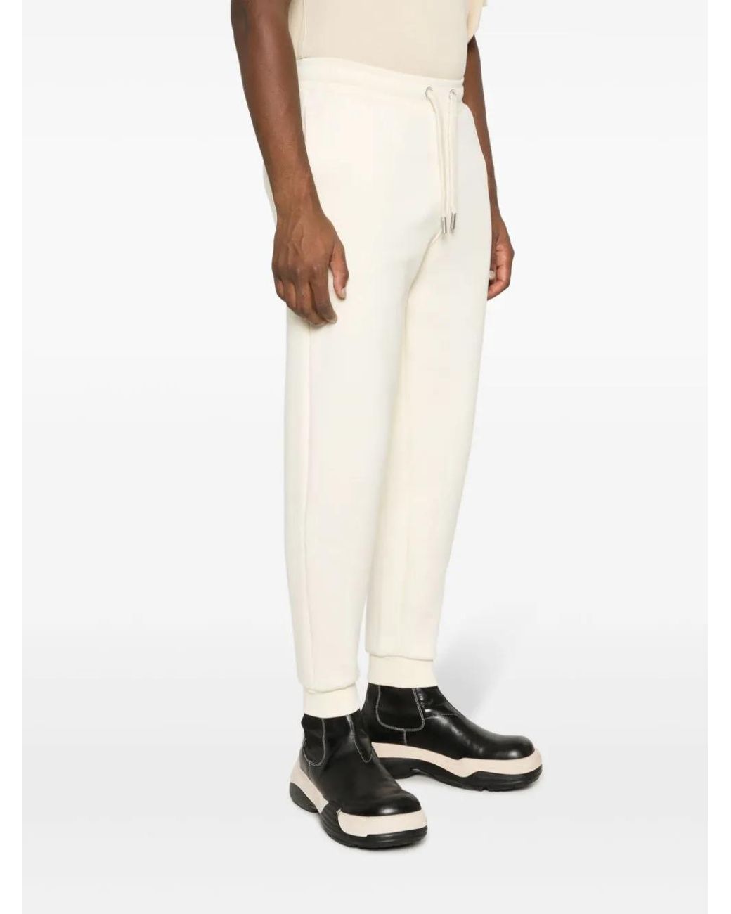 AMI White Logo-patch Drawstring Track Pants