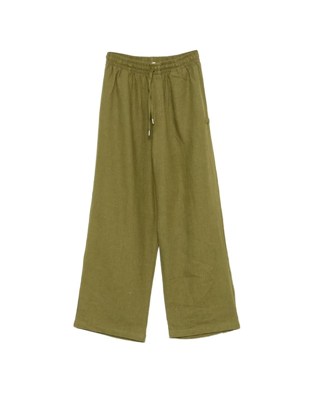 Arte' Green Drawstring Elasticated-Waistband Trousers for men