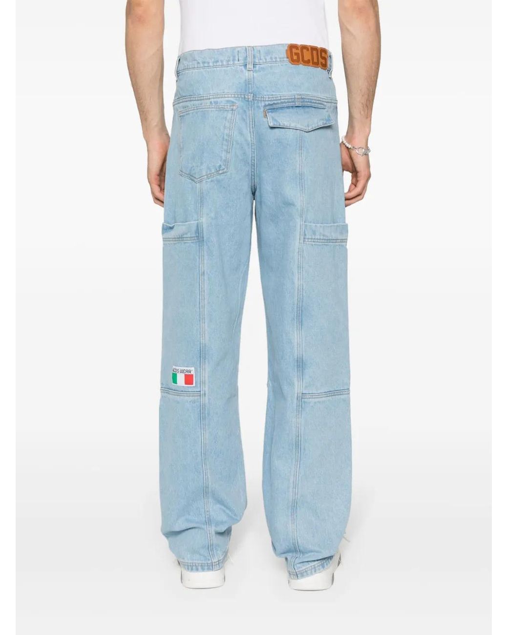 Gcds Blue Ultrapocket Straight-Leg Jeans for men