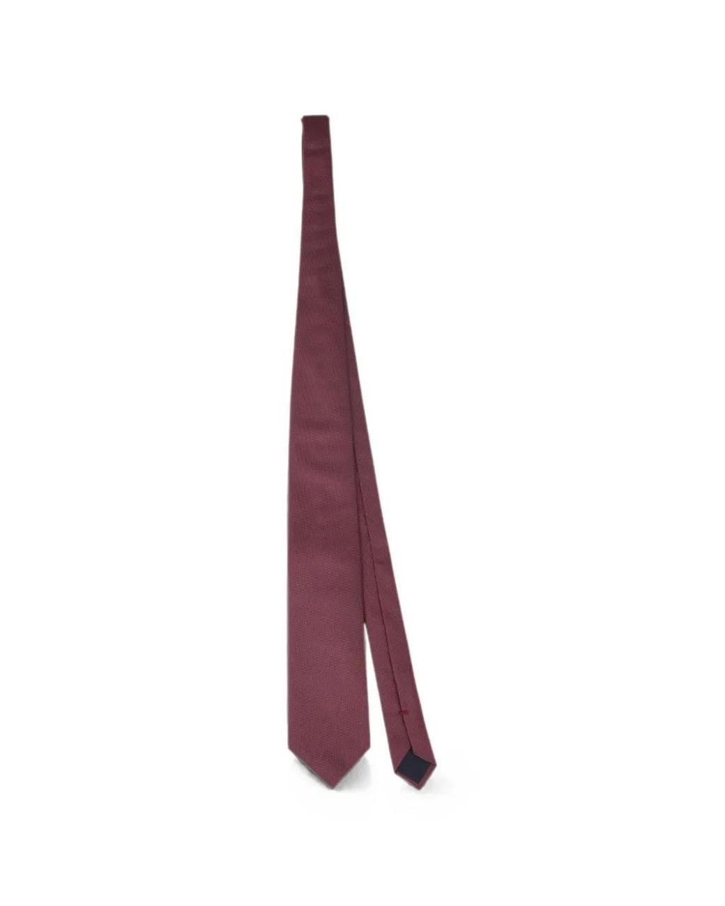 Corneliani Purple Micro-Patterned Silk Tie for men