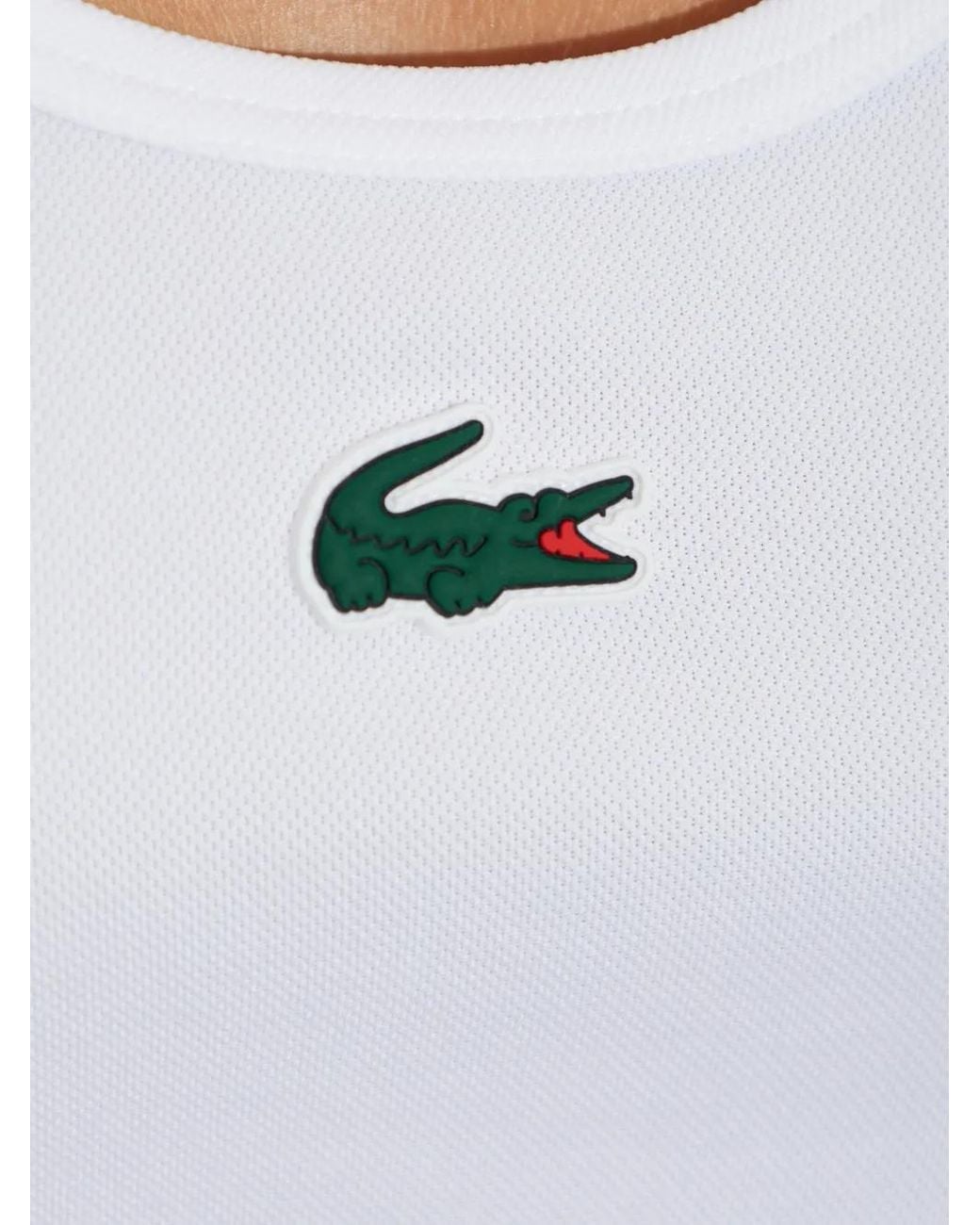 Lacoste White Sport Ultra Dry Uv Protect Tank Top
