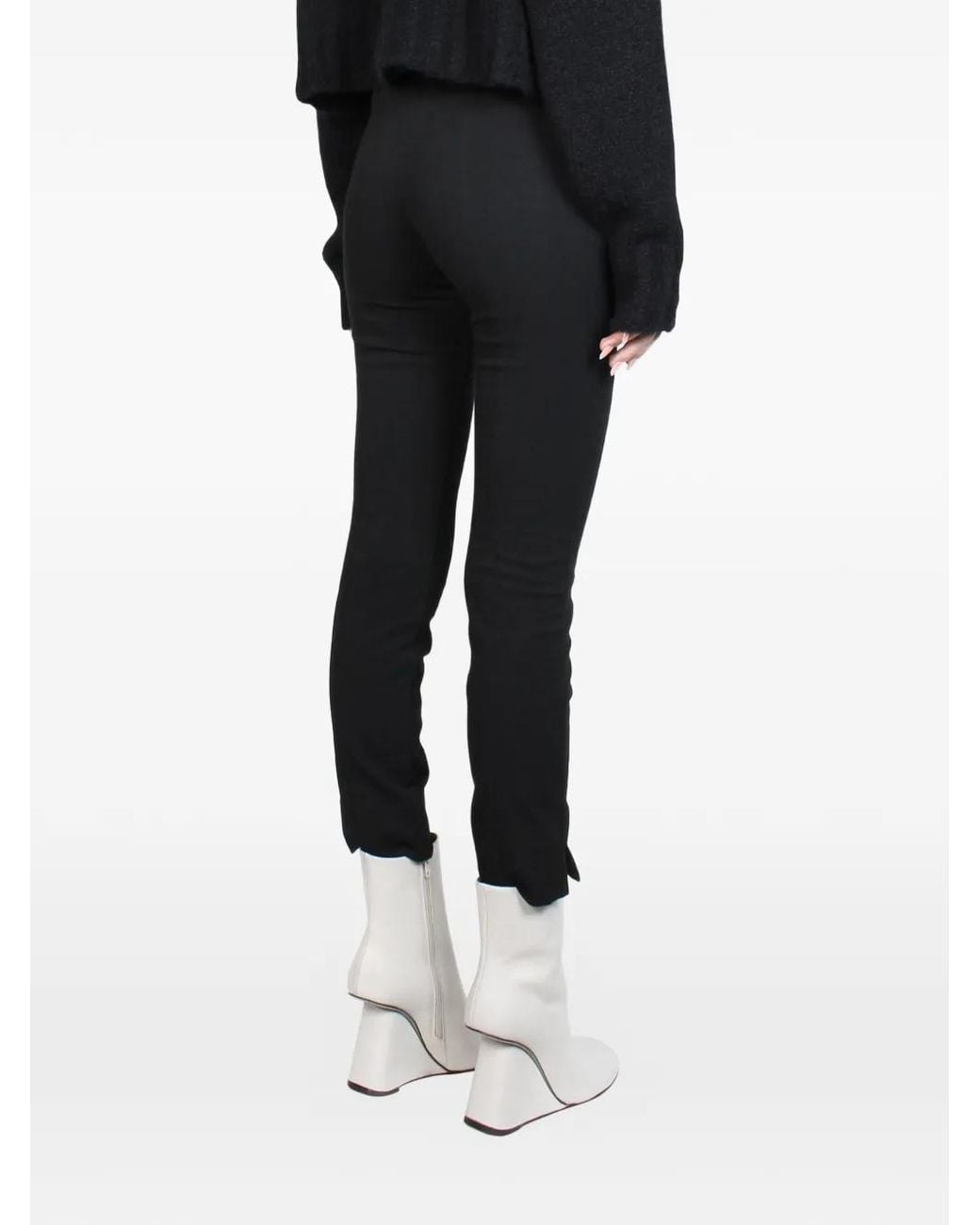 Malloni Black Split-Hem Trousers