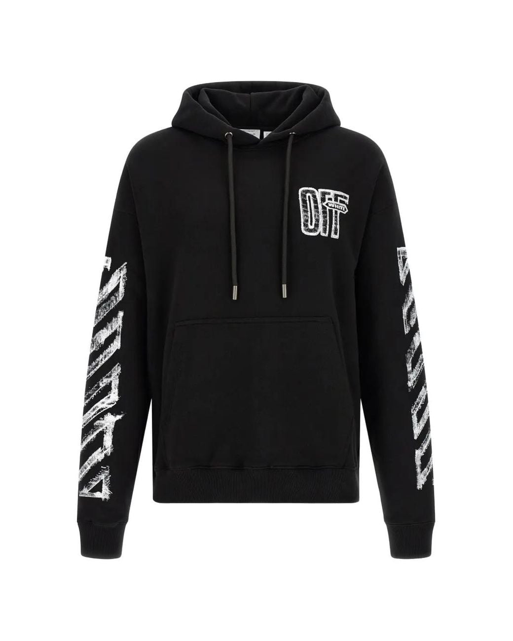 Off-White c/o Virgil Abloh Black Hoodie Motion Arrow Skate for men