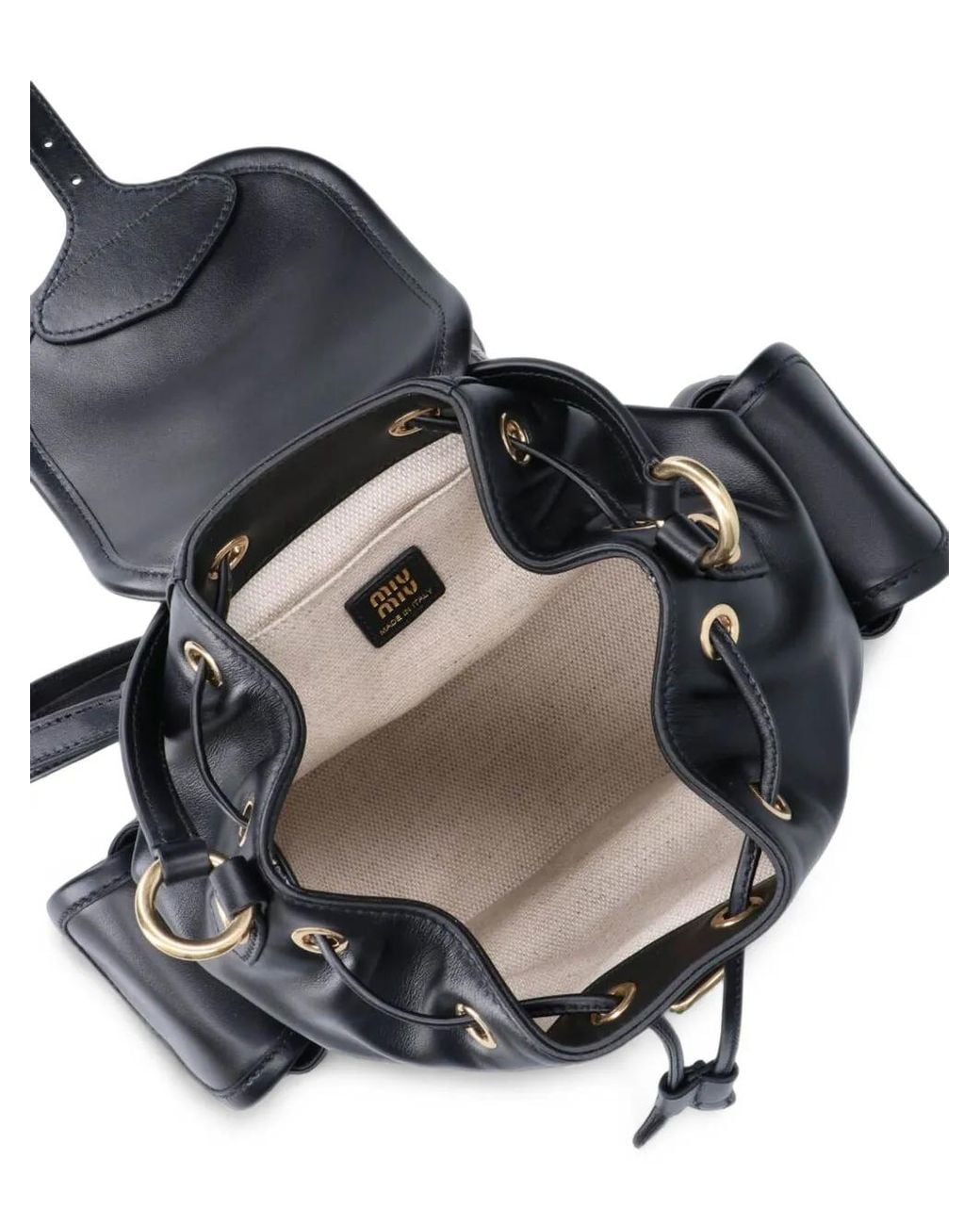 Miu Miu Black Leather Backpack