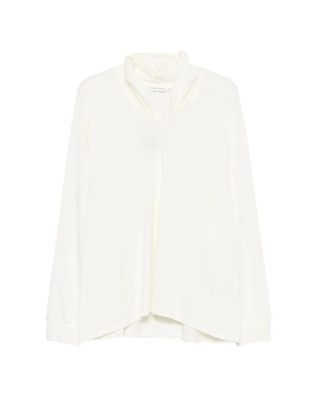 Viktoria Chan White Inez Shawl-Collar Sweater