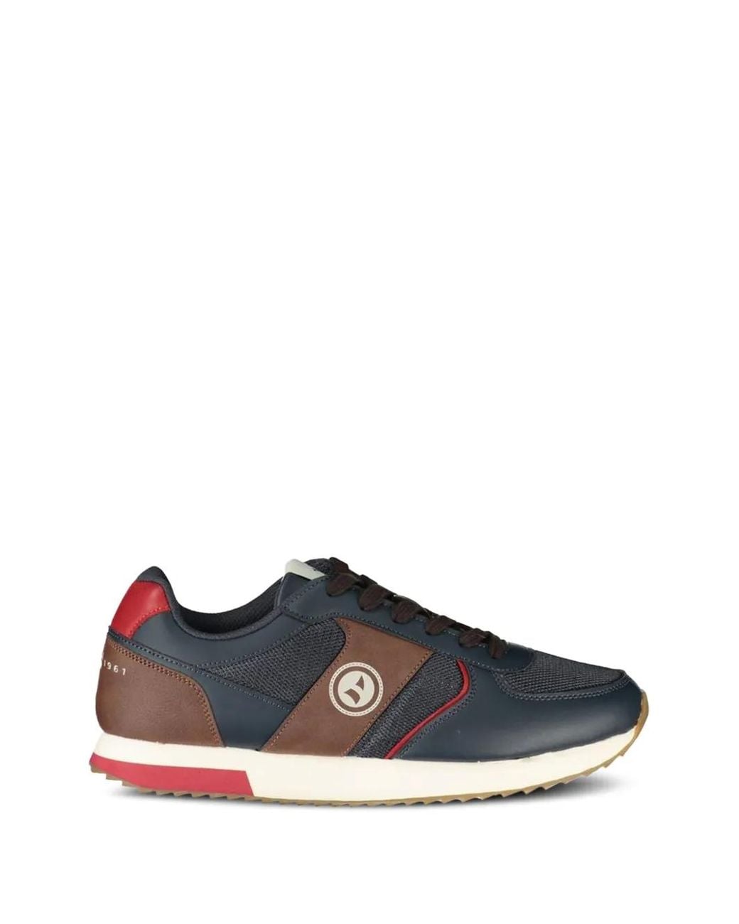 Navigare Blue Logo-Patch Panelled Sneakers for men