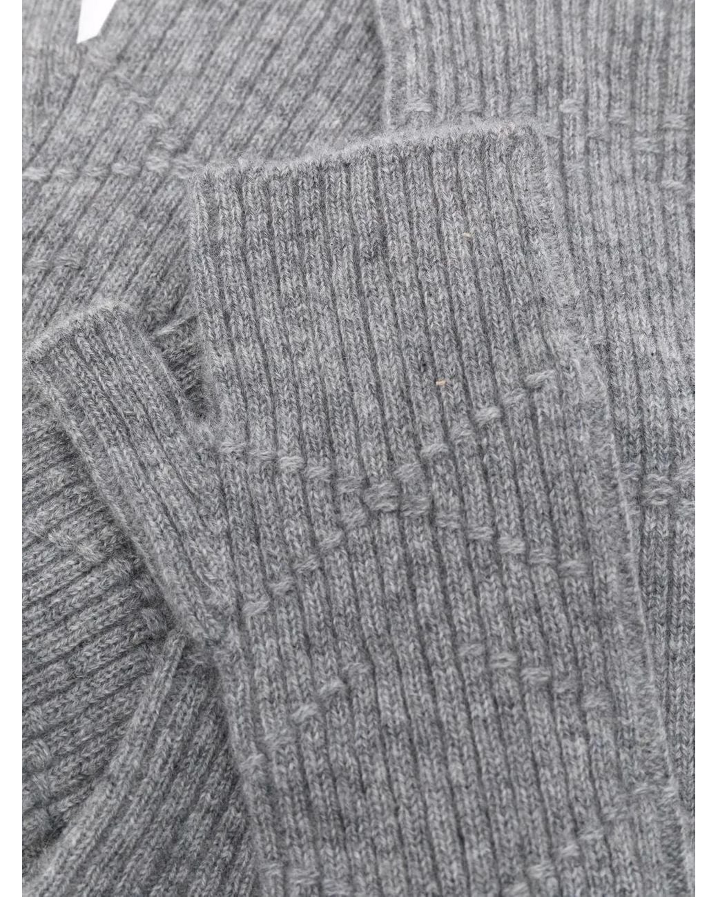 Barrie Black Cashmere Fingerless Gloves
