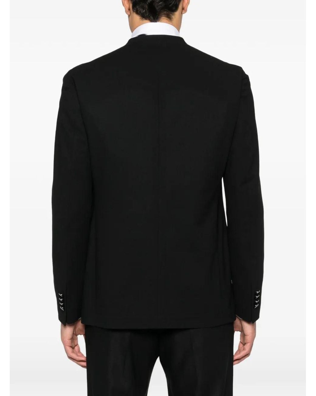 Tagliatore Black Double-Breasted Jacket for men