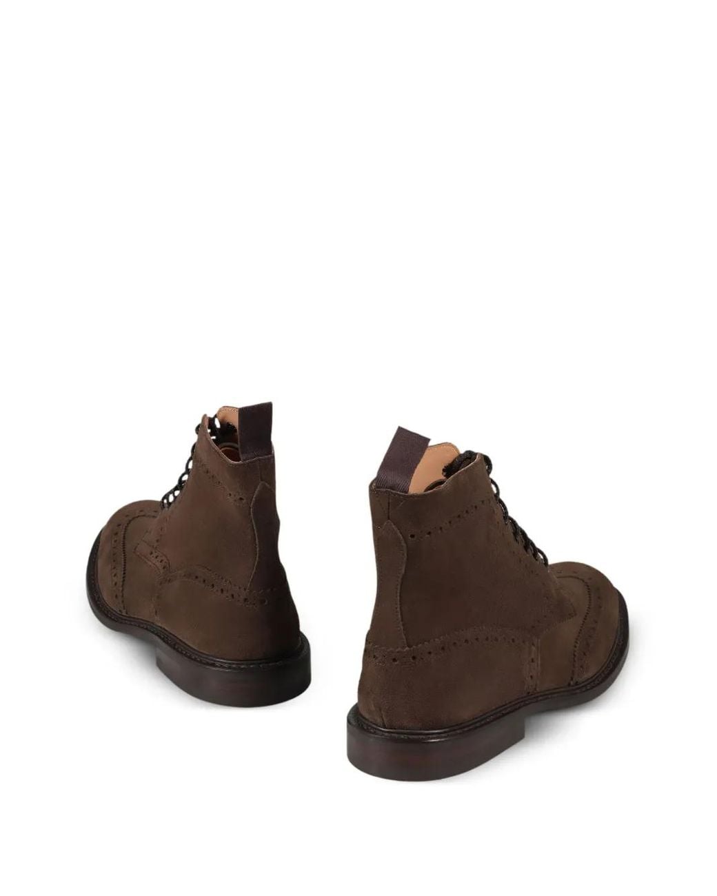 Tricker's Brown Stow Leather Biker Boots for men