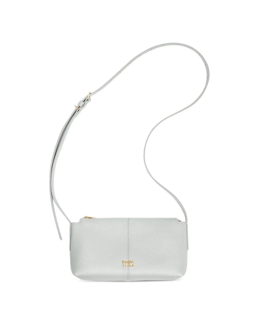 Bimba Y Lola Gray Stone- Leather Mini Crossbody Bag