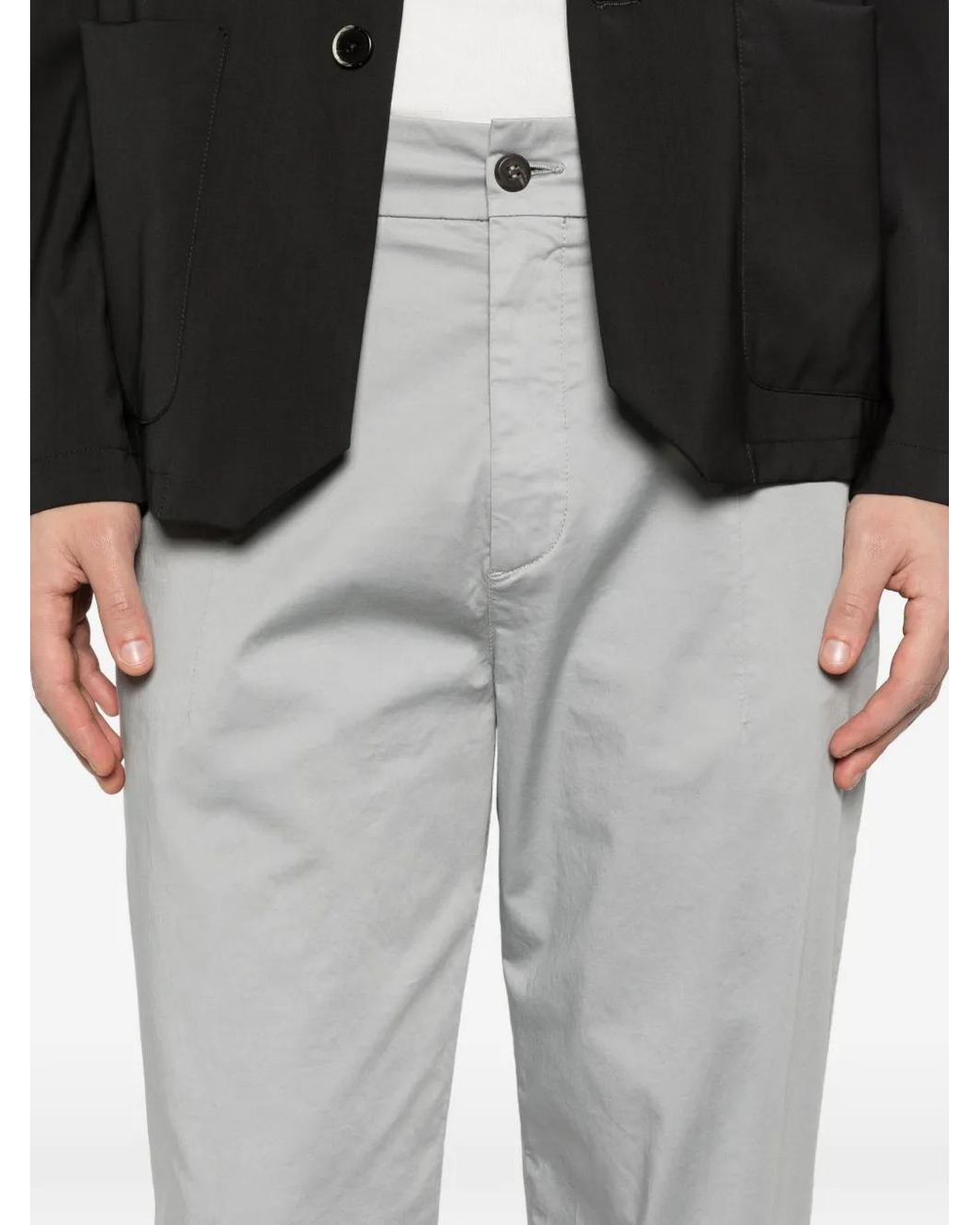 Pantalones Ajustados Con Botones Eleventy de hombre de color White