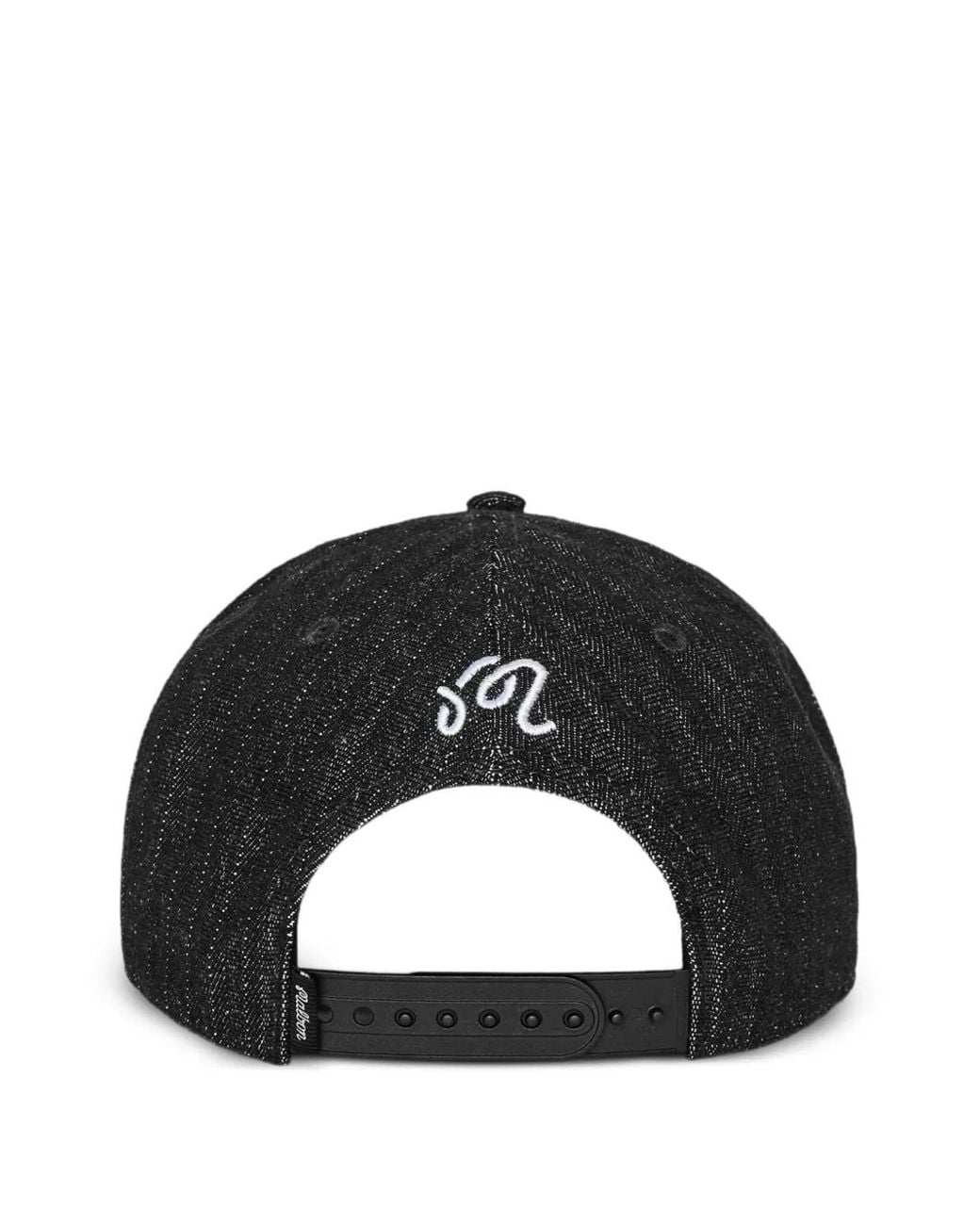 Malbon Golf Black Foreman Herringbone-Pattern Cap for men