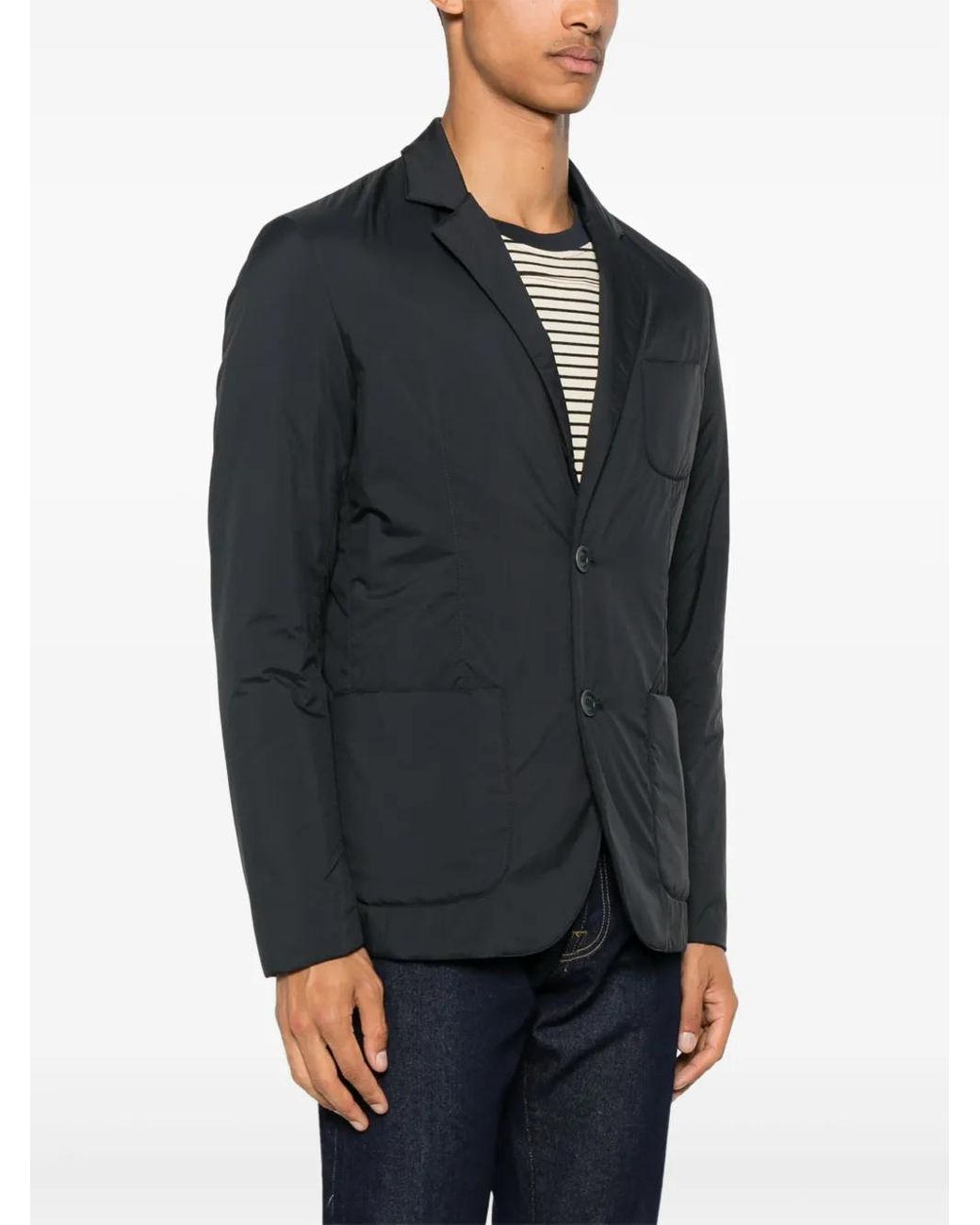 Herno Black Single-Breasted Blazer for men