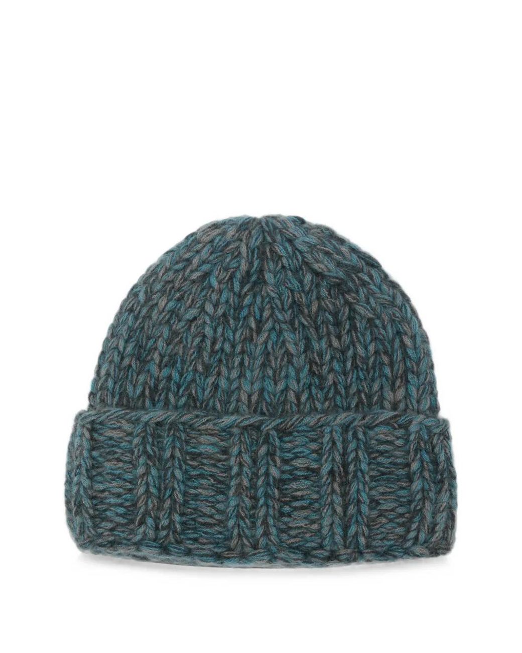 Liska Green Anfisa Chunky-Knit Cashmere Beanie Hat