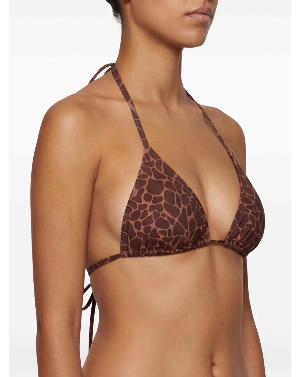 Mc2 Saint Barth Pink Haut De Bikini Leah À Bonnets Triangles Et Imprimé Animalier