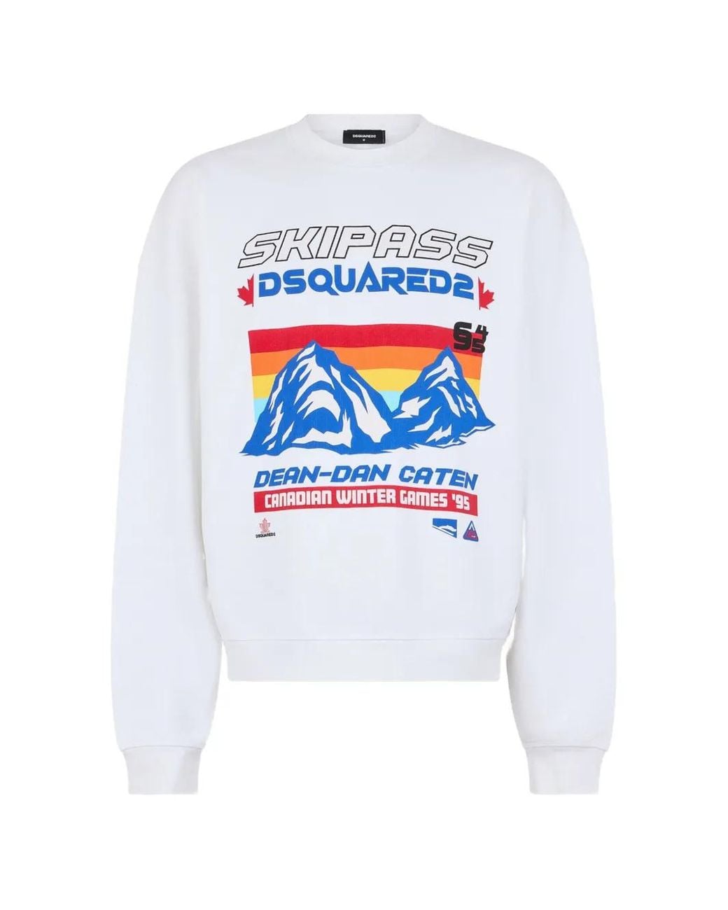 Sudadera Ski Pass DSquared² de hombre de color White