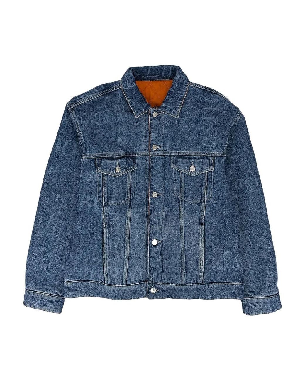 Supreme Blue X Martine Rose Text-Print Denim Jacket for men