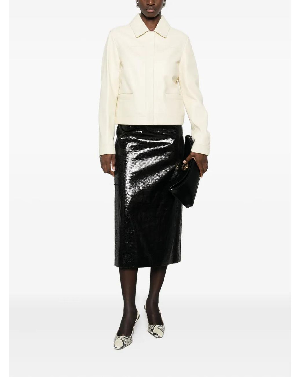 Loulou de Saison White Zip-Up Jacket