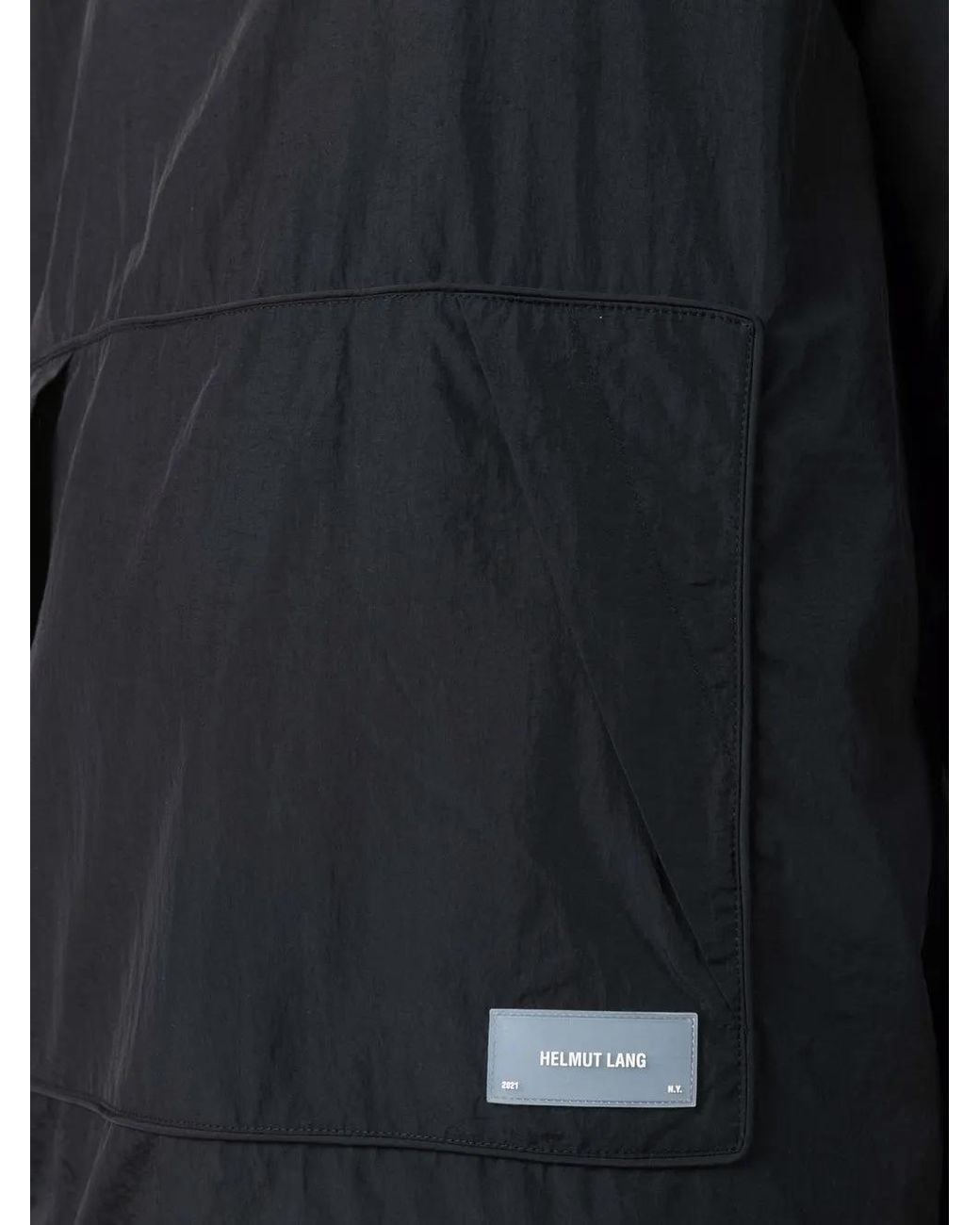 Helmut Lang Black Hooded Pullover Jacket for men