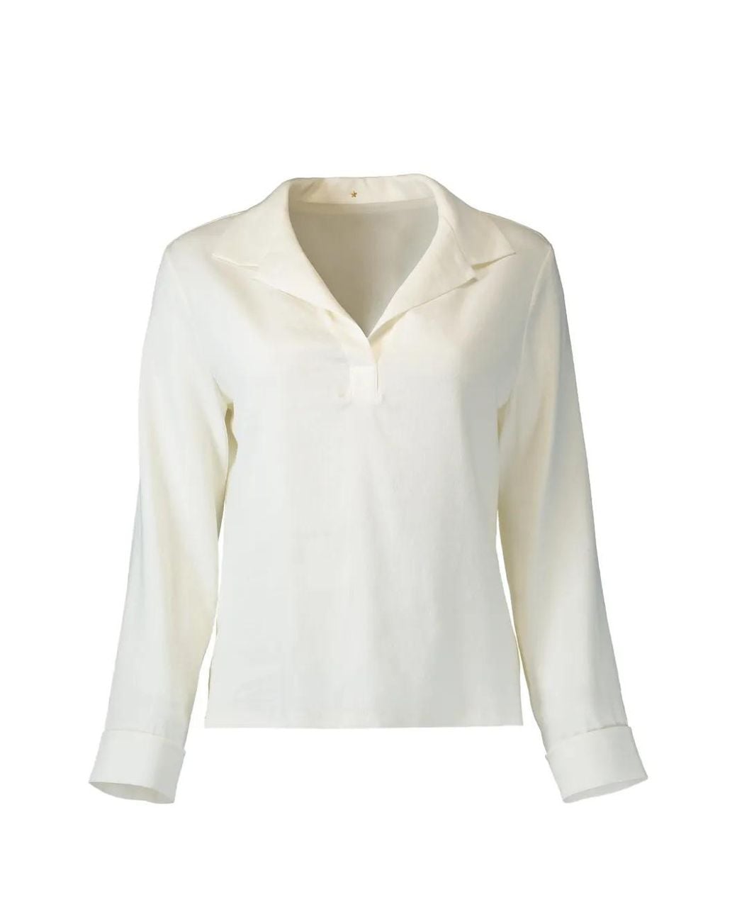 Peter Cohen White Cate Long-Sleeve Blouse