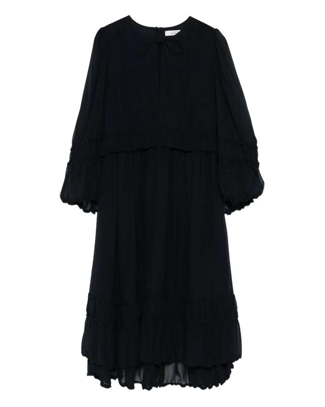 Dorothee Schumacher Black Long-Sleeved Silk Dress