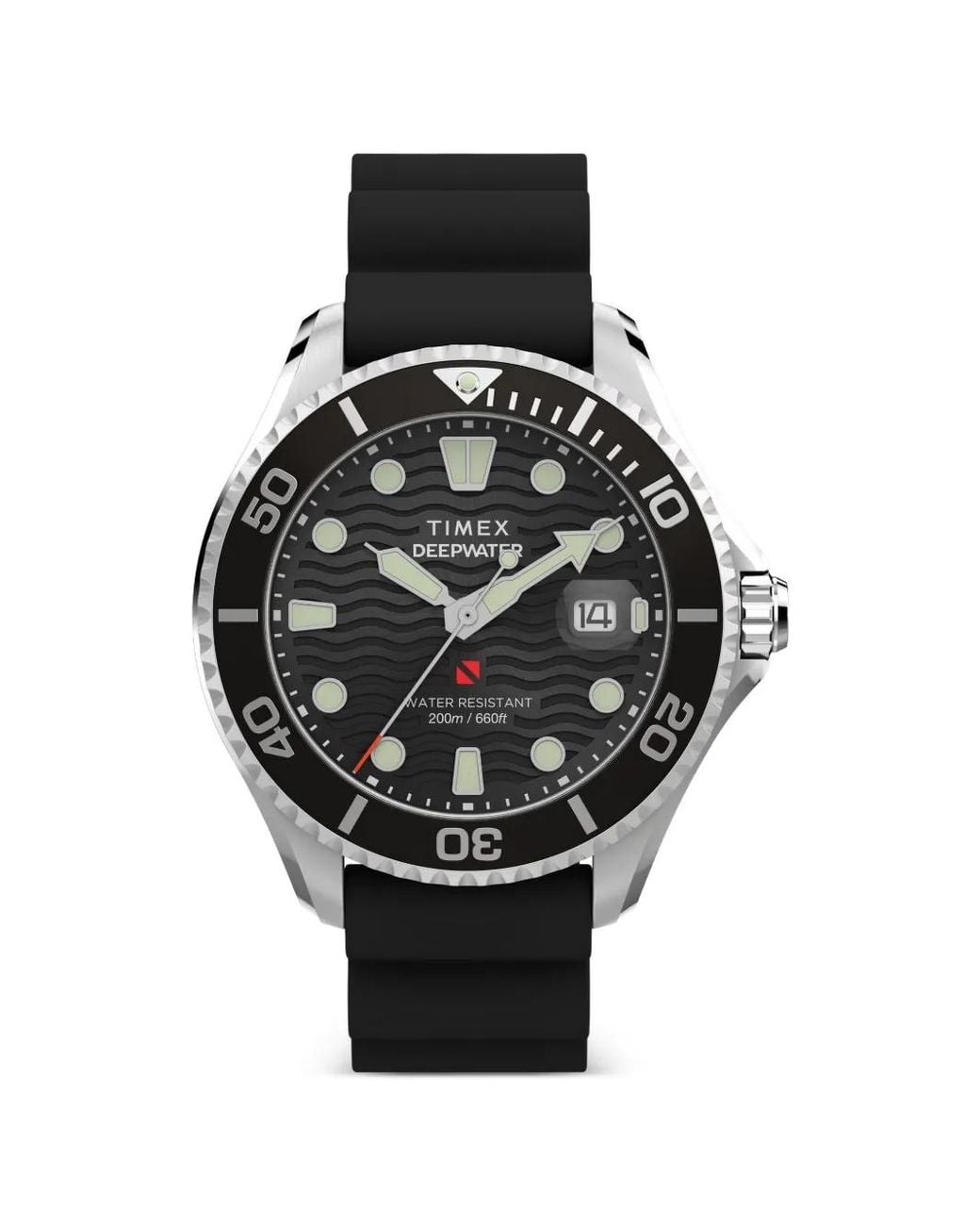Timex Black Deepwater Meridian 44Mm Watch for men