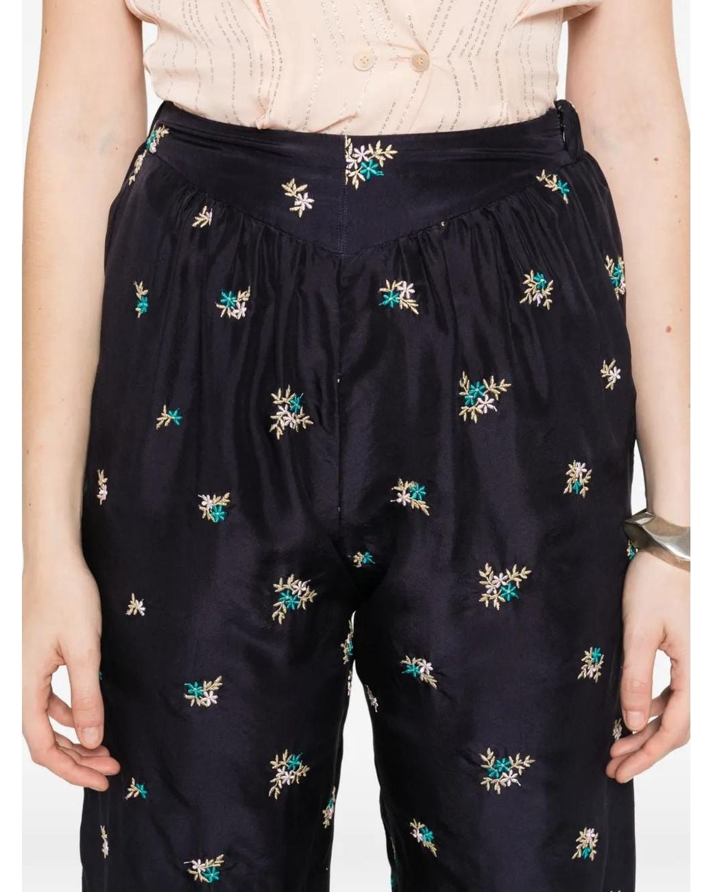 Forte_forte Blue Floral Trousers