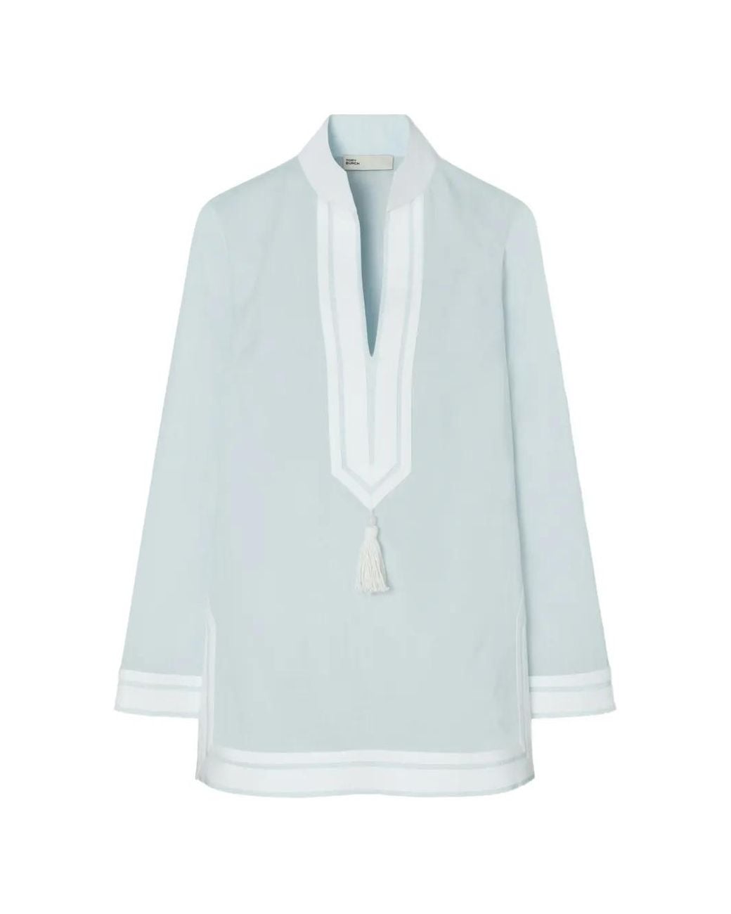 Tory Burch Blue Tunique Tory En Coton