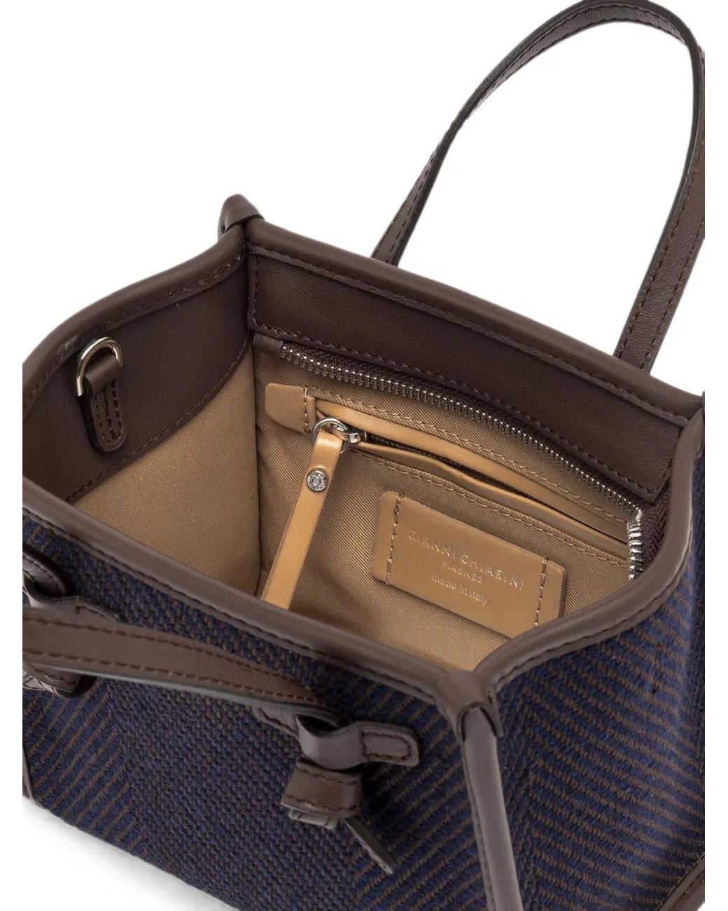 Gianni Chiarini Black Petit Cabas Miss Marcella En Maille À Chevrons