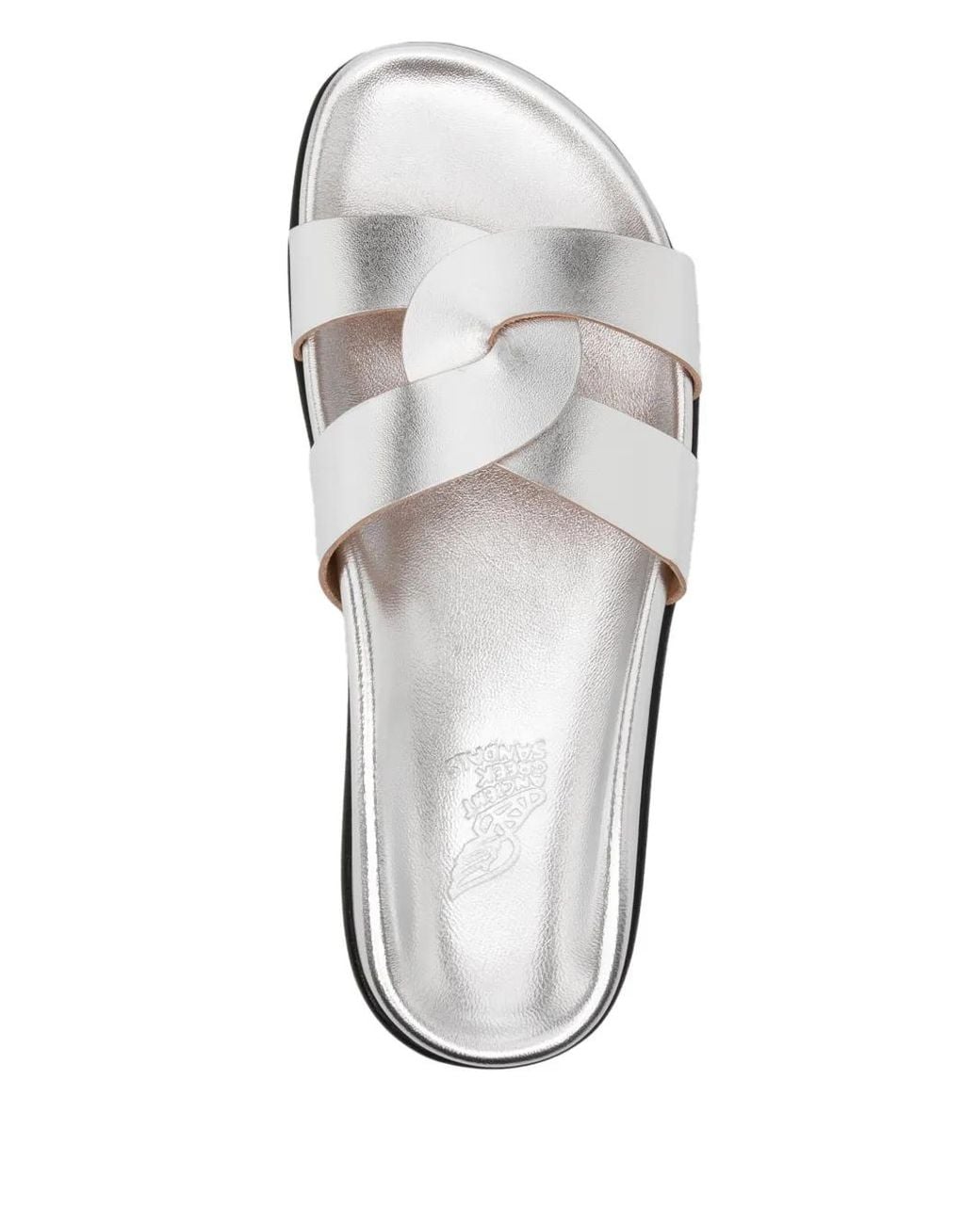 Ancient Greek Sandals White Desmos Leather Flat Sandals