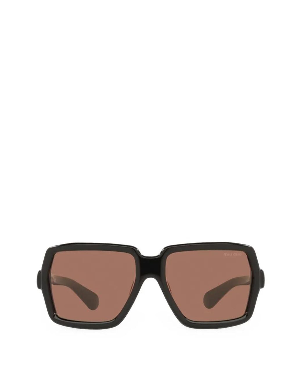 Miu Miu Black Logo-Lettering Sunglasses