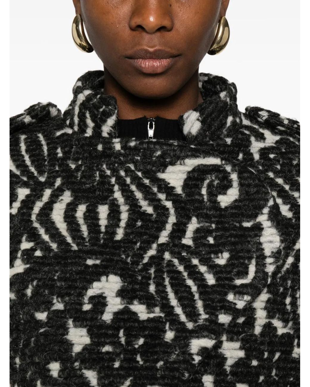 Parlor Black Pattern-Design Jacket