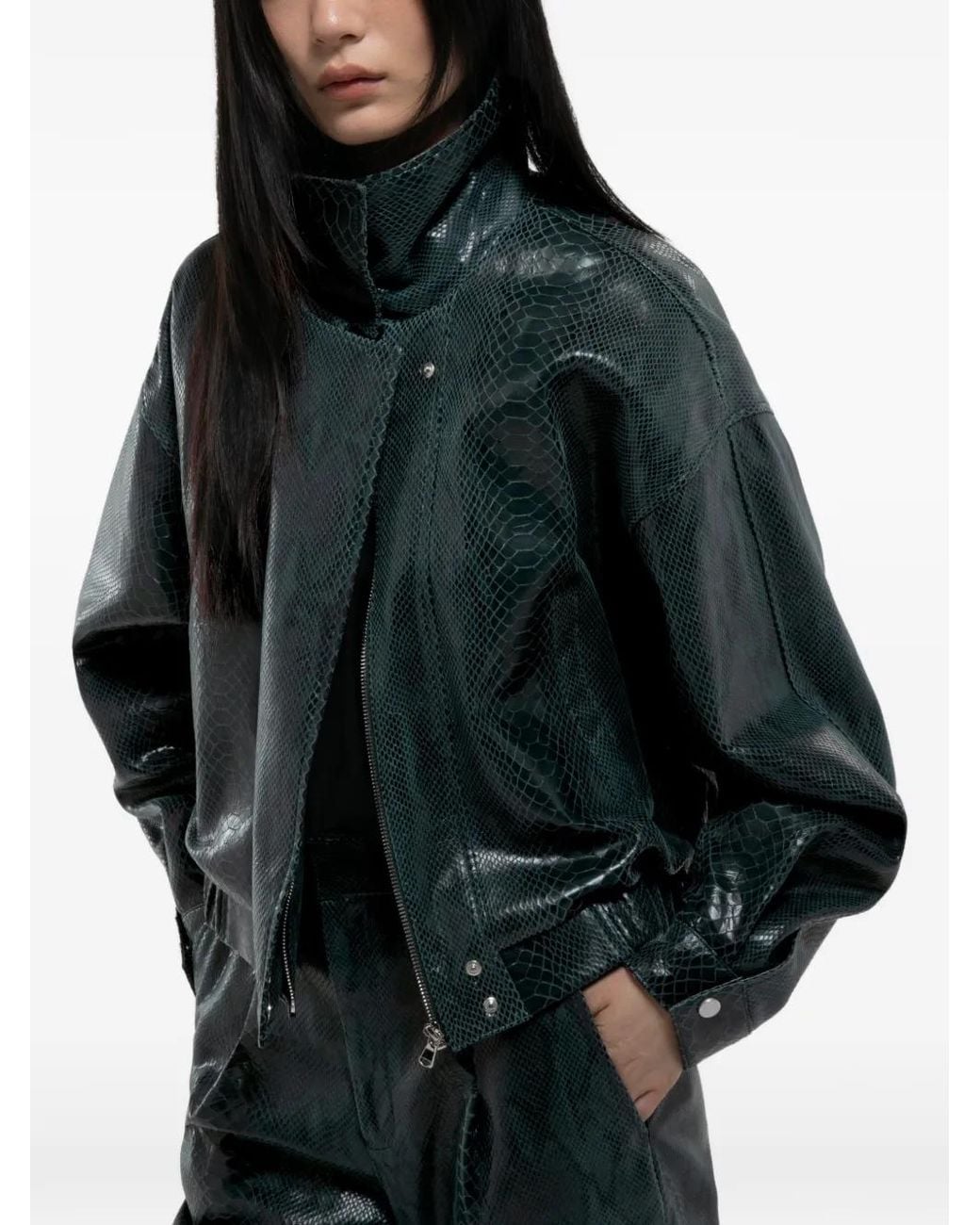 DUCIE Black Jasmine Leather Jacket