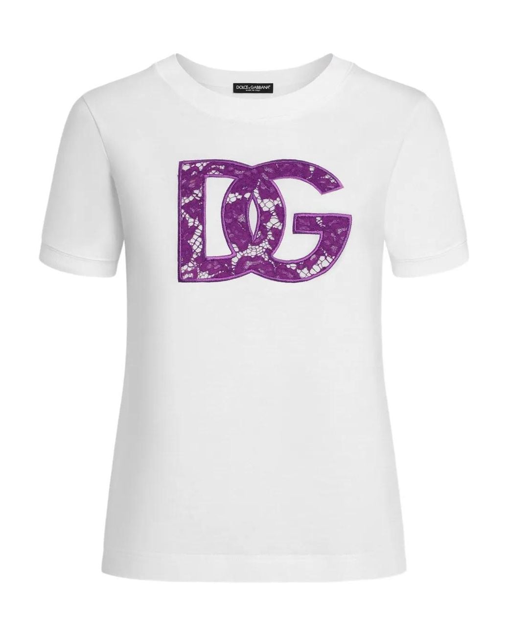 Dolce & Gabbana White Lace T-Shirt