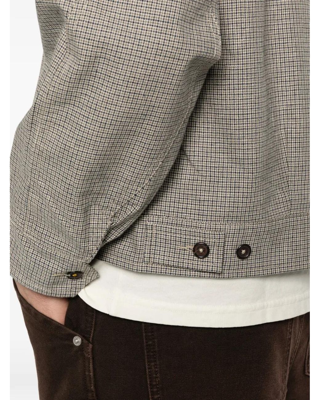 Universal Works Gray Lucas Zip-Fastening Long-Sleeve Jacket for men