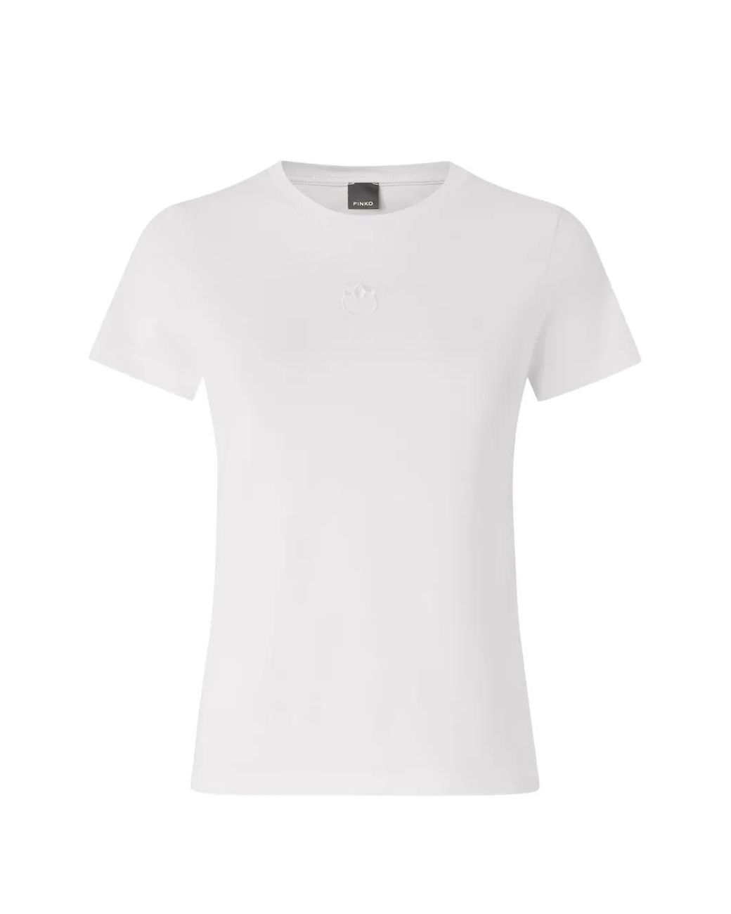 Pinko White T-Shirt À Logo Love Birds