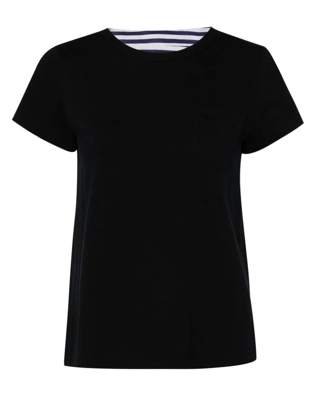 Sacai Black Panelled T-Shirt