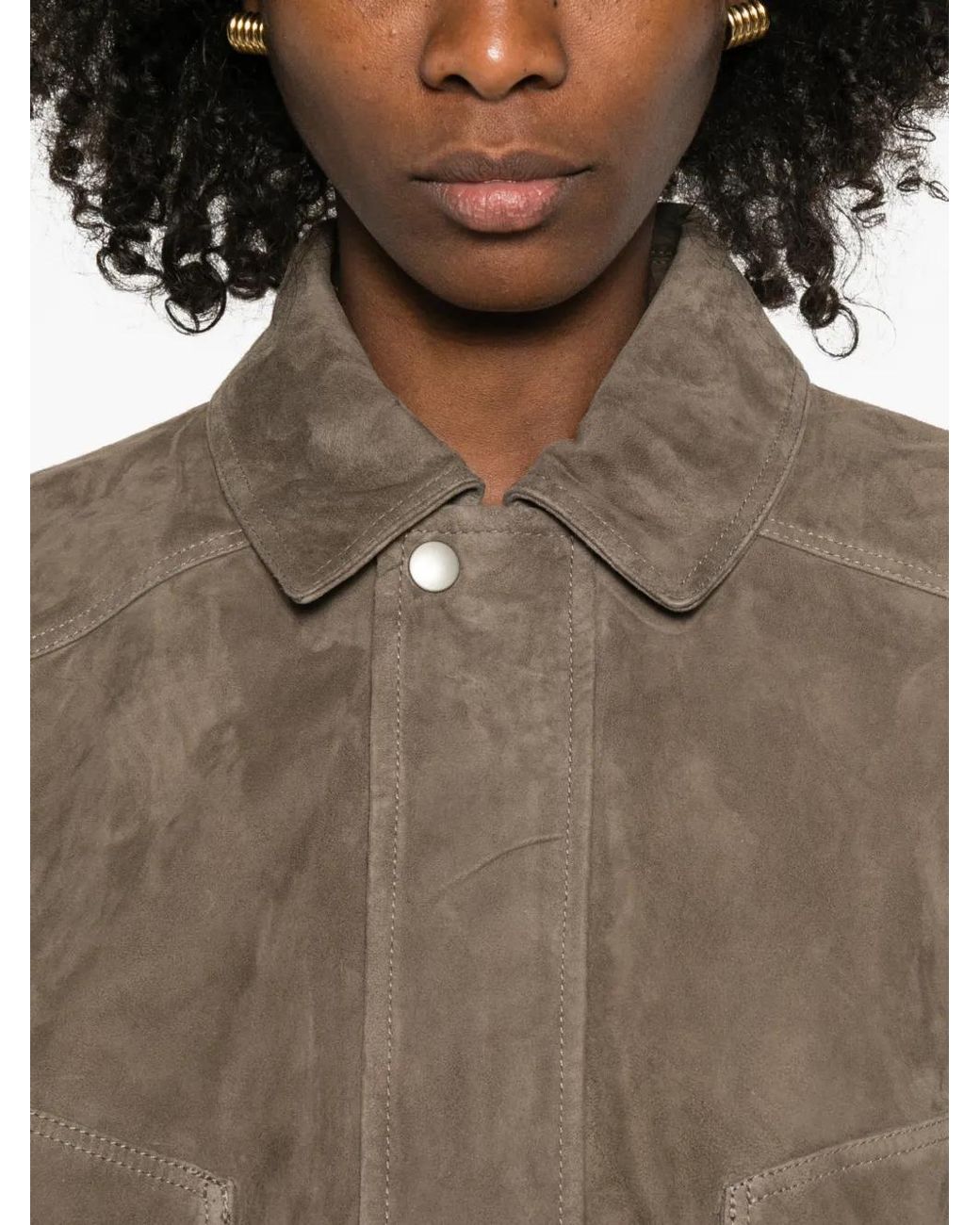 Arma Brown Frederica Collared Suede Jacket