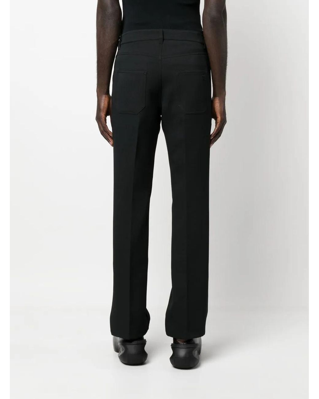 Courreges Black Twill 70's Bootcut Trousers for men