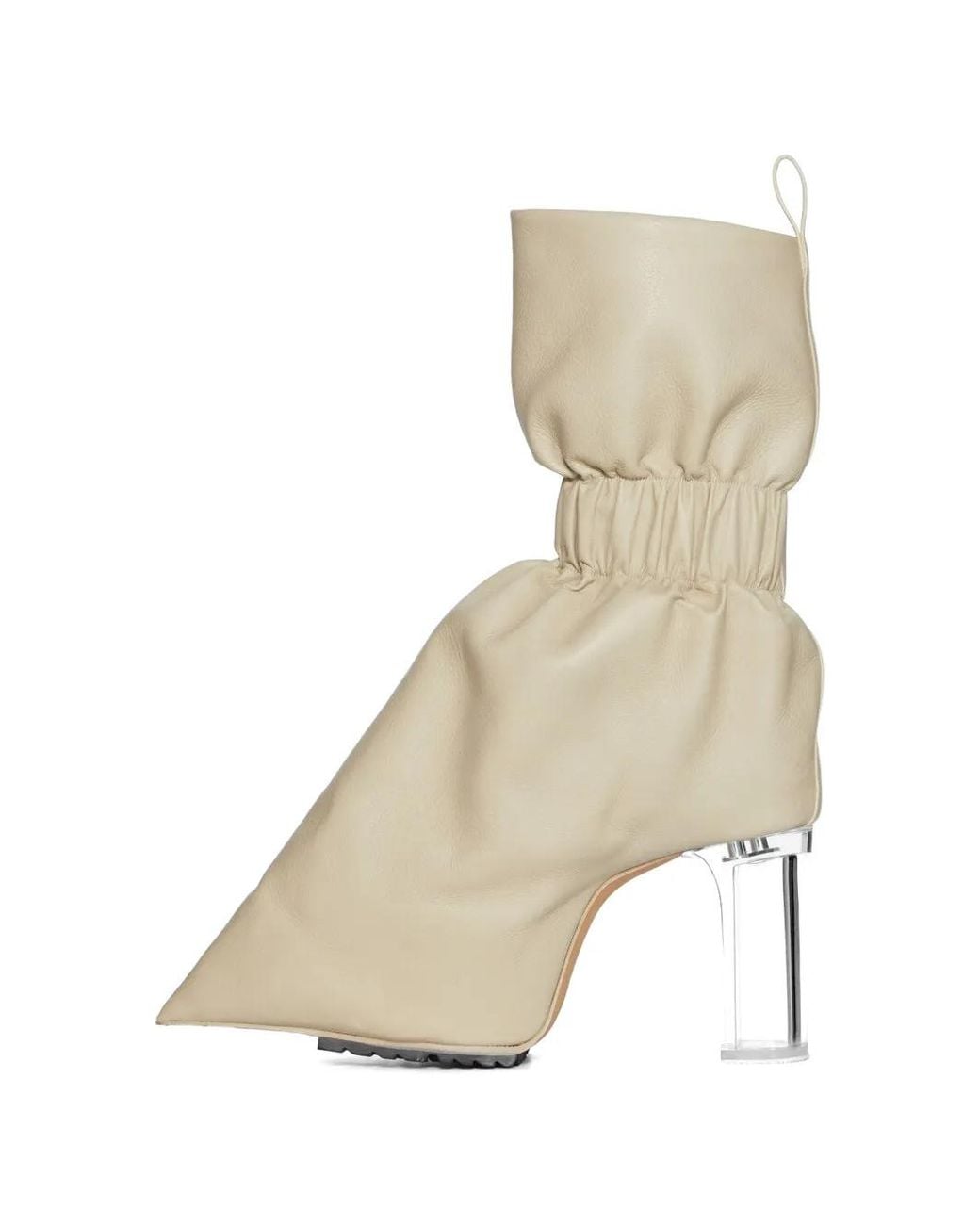 Rick Owens Natural Temple Cuffed Taquito Pull On Boots