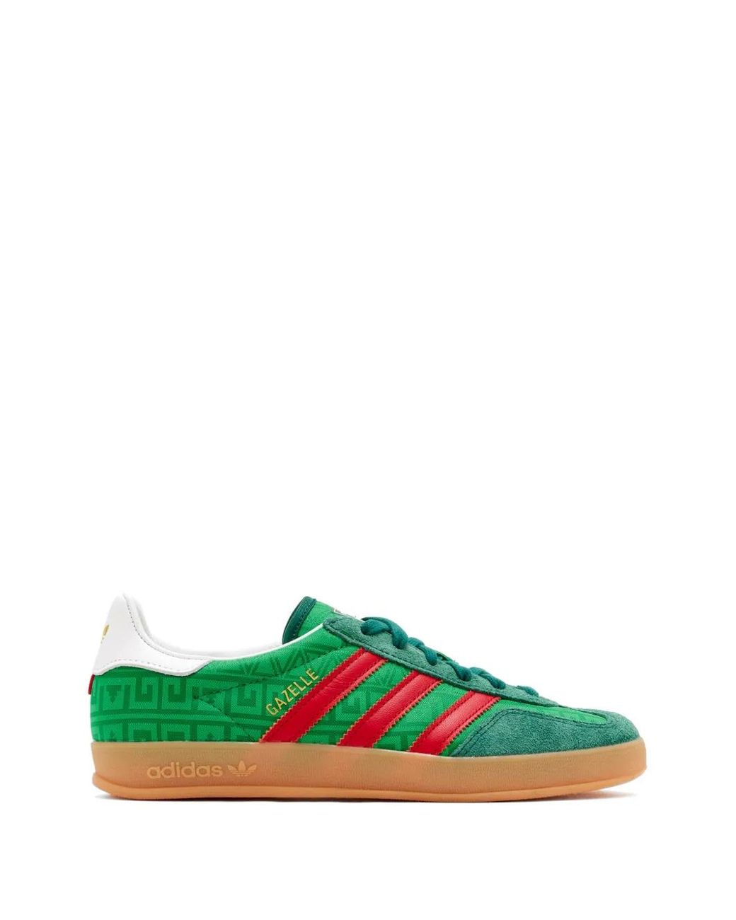 Adidas Green Gazelle Indoor Lace-Up Sneakers for men