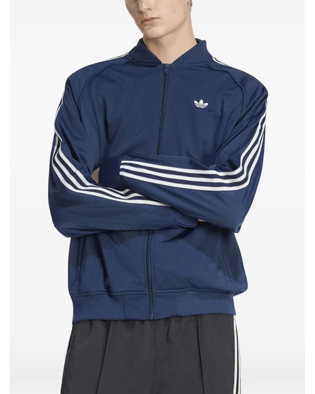 Adidas Blue Britcore Superstar Zip-Up Sweater for men